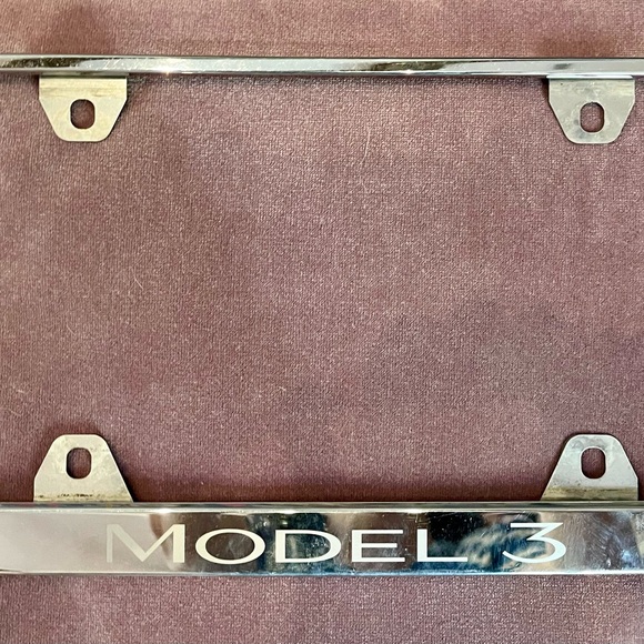 Standard, Tesla model 3 license plate frame. Screws NOT included. - Picture 1 of 1